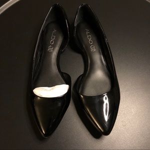 Black flats point toe dressy